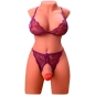 Preview: XISE - MIAH LADY BOY WEIBLICHER TORSO MIT DILDO MIT VIBRATION UND STOSS 55 CM