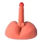 Preview: A pink dildo in the shape of a middle finger on a white background.