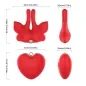 Preview: Armony - Magnetic Nipple Clamps With Vibration Butterfly Shape Red