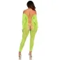 Preview: Bodystocking Ouvert Exotic Snake Lace Neon Green – Leg Avenue