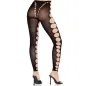 Preview: Nahtlose Blickdichte Strümpfe Mit Cutouts Schwarz – Leg Avenue