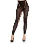 Preview: Schwarze Leggings mit seitlichen Cut-Outs und hohen Absätzen.