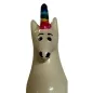 Preview: Ceramic unicorn with rainbow horn and friendly facial expression.