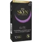Preview: Black Skyn ​​Elite condom packaging, 10 pieces, non-latex, with purple accents and multilingual text.
