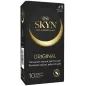 Preview: Schwarze Verpackung von SKYN Original Kondomen, 10 Stück, latexfrei, mit goldenen Akzenten und Text in mehreren Sprachen.