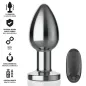 Preview: Metallic plug with remote control, 10 vibration modes, magnetically rechargeable, body-safe material.