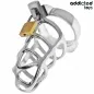 Preview: Silberner Peniskäfig Aus Metall Grösse S – Addicted Toys Locked
