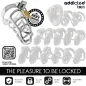 Preview: Silberner Peniskäfig Aus Metall Grösse S – Addicted Toys Locked
