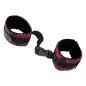 Preview: Black and red handcuffs with buckle closure, connected by a short strap.