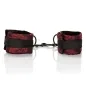 Preview: Red and black handcuffs with a floral pattern, connected by a metal hook.