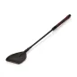 Preview: Black riding crop with red handle on a white background.