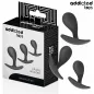 Preview: Verpackung eines Anal-Plug-Sets mit drei schwarzen Plugs von Addicted Toys.