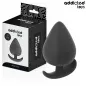 Preview: Black anal plug from Addicted Toys, 11 cm, next to the packaging.