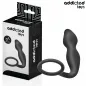 Preview: Black sex toy with a ring, next to a package labeled "addicted toys".