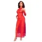 Preview: Rotes Spitzenkleid Mit Handschuhen S/M – Chilirose