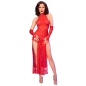 Preview: Chilirose - Cr 4853 Rotes Spitzenkleid Mit Handschuhen L/Xl