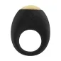 Preview: Black silicone ring with a yellow dome and on/off switch, presumably a massage device or vibrator.