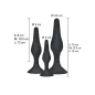 Preview: Anal Play Curvy Companions Anal Plug 3 Pieces Black – Toyjoy