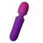 Preview: Purple and pink massage wand with a rounded tip.