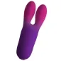 Preview: Lila und pinker Vibrator mit zwei Spitzen, die an Hasenohren erinnern.
