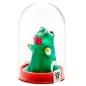 Preview: A green, cartoon-like figure in a transparent dome with a red base, featuring large eyes and red lips.
