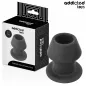 Preview: Schwarzer Analplug und Verpackung von Addicted Toys, 7,5 cm, mit der Aufschrift "Extreme Hollow Anal Plug".