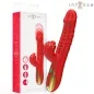 Preview: Red vibrator with packaging, brand "Intense", multifunctional, with gold details and controls.