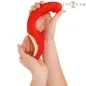 Preview: Paulina Vibrator Und Stimulator In U-Form Rot – Intense