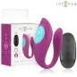 Preview: Purple dual stimulator with remote control and packaging, brand "intense".