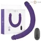 Preview: Purple, double-sided vibrator with remote control, packaging in the background.