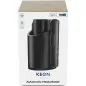 Preview: Verpackung eines automatischen Masturbators mit Wi-Fi und Bluetooth, Marke KEON, schwarzes Gerät abgebildet.