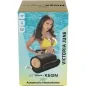 Preview: Verpackung eines automatischen Masturbators mit Bild einer Frau im Bikini und Produktabbildung.