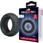Preview: Black silicone ring with packaging, brand "Crazy Bull", model 3, super soft silicone, durable.