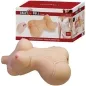 Preview: Product packaging of a masturbator with a realistic design and soft skin texture, brand Crazy Bull.