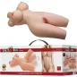 Preview: Erotisches Spielzeug in Form eines weiblichen Torsos, Verpackung mit Produktabbildung und Modellfoto.