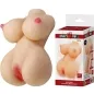 Preview: Erotic toy in the shape of a female torso next to the packaging labeled "Crazy Bull".