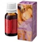 Preview: Flasche und Verpackung eines Nahrungsergänzungsmittels namens "Spanish Fly" mit der Aufschrift "Hot Passion", 15 ml.