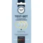 Preview: Verpackung eines Kondom-Test-Sets von Mister Size mit drei Kondomen und Maßband, Größen M bis XL.
