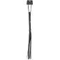 Preview: Black whip with multiple straps and a handle, label on top.