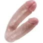 Preview: Large Double Trouble Dildo Fleischfarben – King Cock