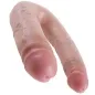 Preview: Large Double Trouble Dildo Fleischfarben – King Cock