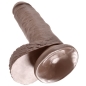 Preview: 7" Dildo Braun Mit Eiern 17,8cm | King Cock