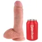 Preview: 8" Dildo Mit Bällen Fleisch 20,3cm – King Cock