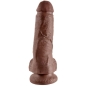 Preview: KING COCK - 8" PENE REALÍSTICO MARRÓN 20.3 CM