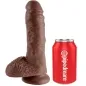 Preview: 8" Pene Realístico Marrón 20.3cm – King Cock