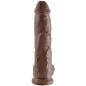 Preview: 10" Dildo Mit Eiern Braun 25,4cm | King Cock