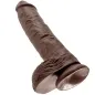 Preview: 10" Dildo Mit Eiern Braun 25,4cm – King Cock