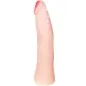 Preview: Ein hautfarbener Dildo mit realistischen Details und einer leicht geröteten Spitze.