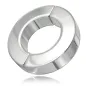 Preview: Silver, round metal ring with a shiny surface, on a white background.