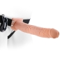 Preview: 11“ Hollow Strap On Vibrieren Mit Bällen 27,9cm Fleisch | Fetish Fantasy